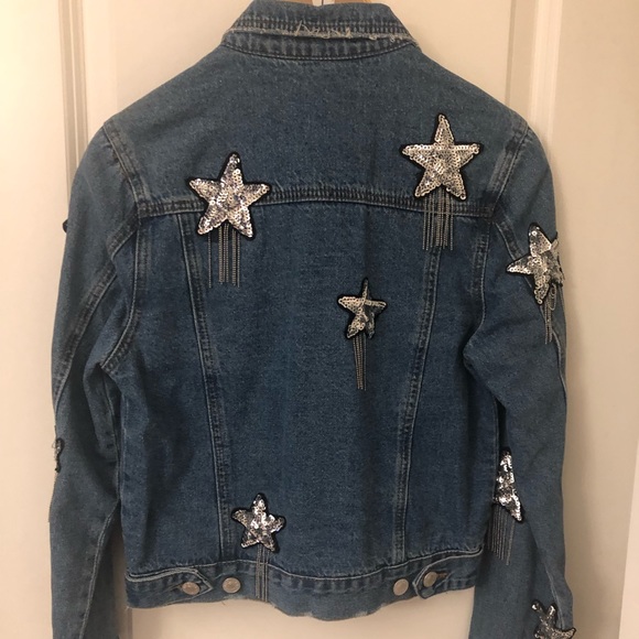 Sunset and Spring women’s denim jacket embellished - Picture 8 of 12